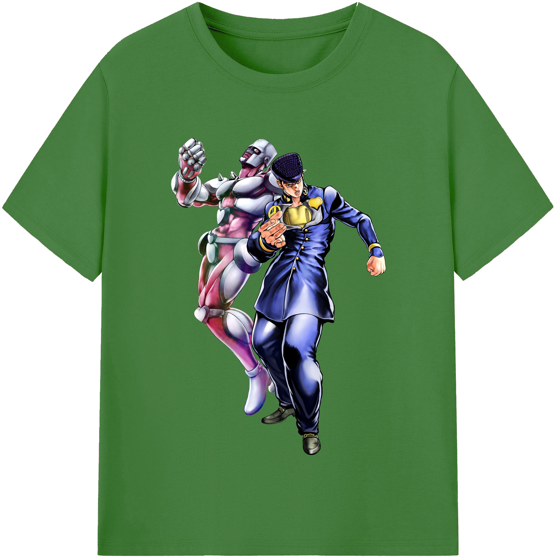 （画像用） ジョジョの奇妙な冒険 ひがしかた じょうすけ JoJo's Bizarre Adventure Higashikata Josuke レディースカジュアルプリントTシャツ（綿100％）